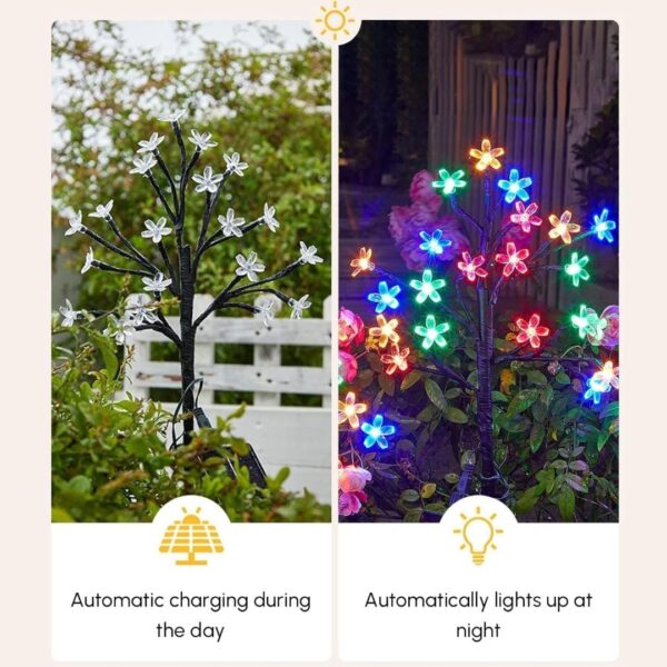 suddus Solar String Lights for Outside, 4 Pack 300 LED Flower Solar Powered Lights String, - Image 4