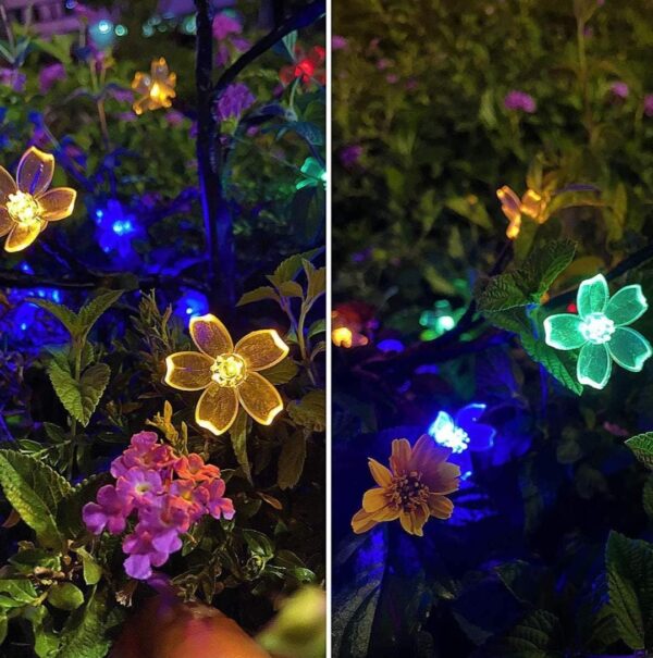 suddus Solar String Lights for Outside, 4 Pack 300 LED Flower Solar Powered Lights String, - Image 7