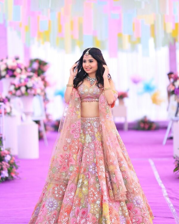 Cosmetics lengha choli set for women
